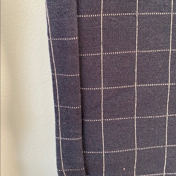 ICHI navy grid print slim fit pant - Picture 3 of 5